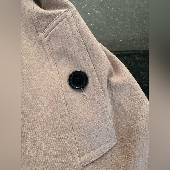 Linea by Louis Dell'Olio Beige Double Breasted Tan Trench Coat Sz 16 Classic - Picture 9 of 13